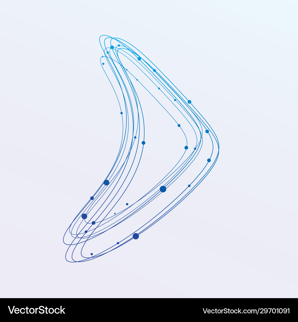 Geometric form with lines and dots Geometric form with lines and dots Vector Image