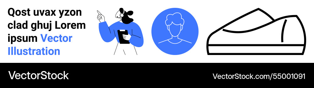 Modern design with character Modern design with character vector image
