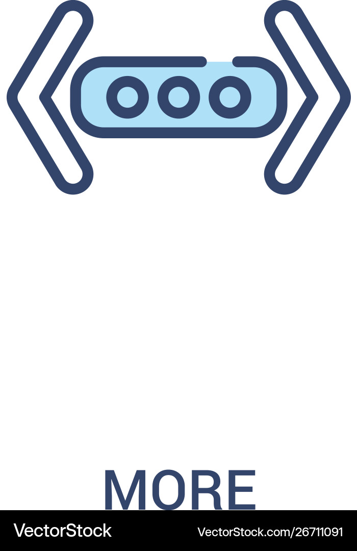 More concept 2 colored icon simple line element More concept 2 colored icon simple line element Vector Image