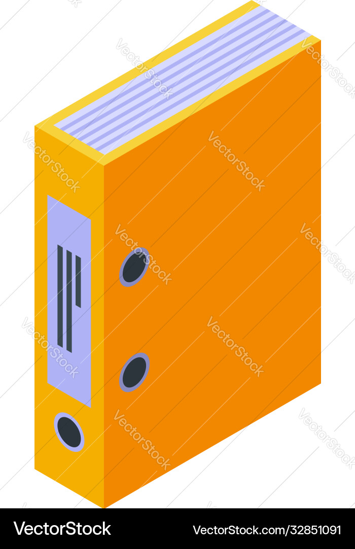 Office map storage document icon isometric style Office map storage document icon isometric style vector image