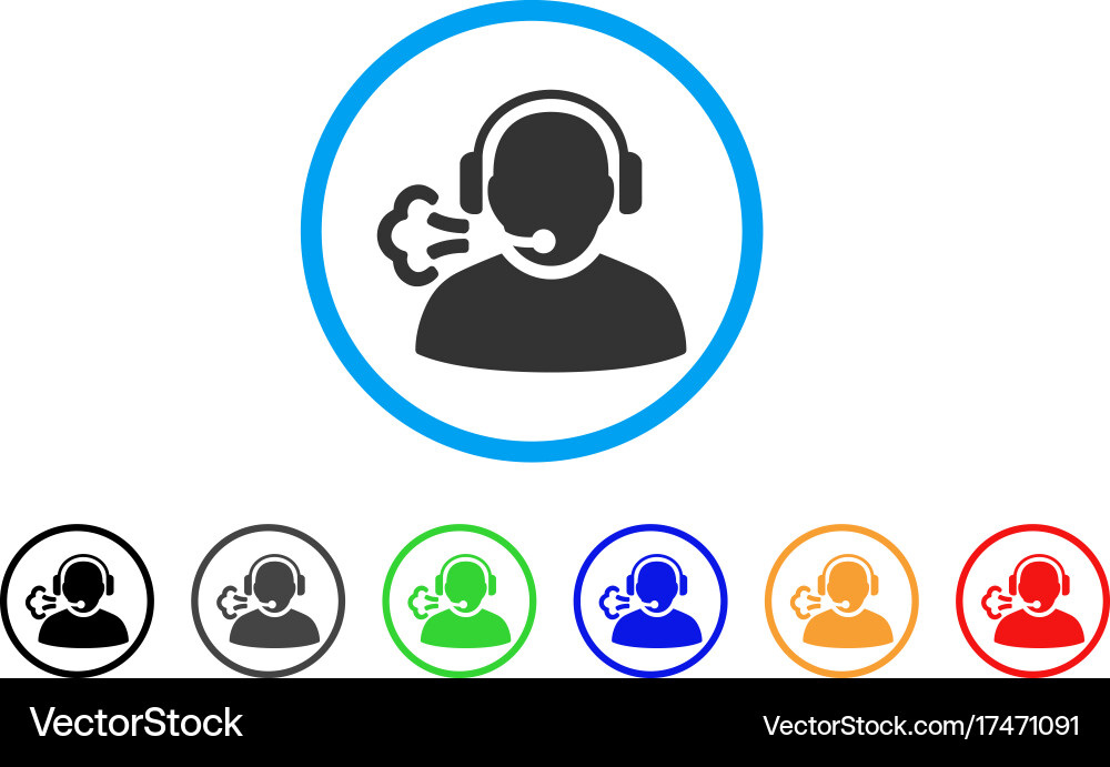 Operator speech rounded icon vector image