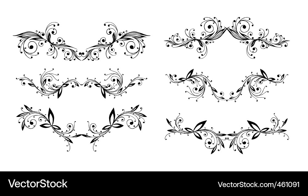 Ornate Floral Wreath Vector Image