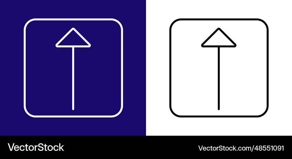Pathfinding icon is in the form of an arrow Vector Image