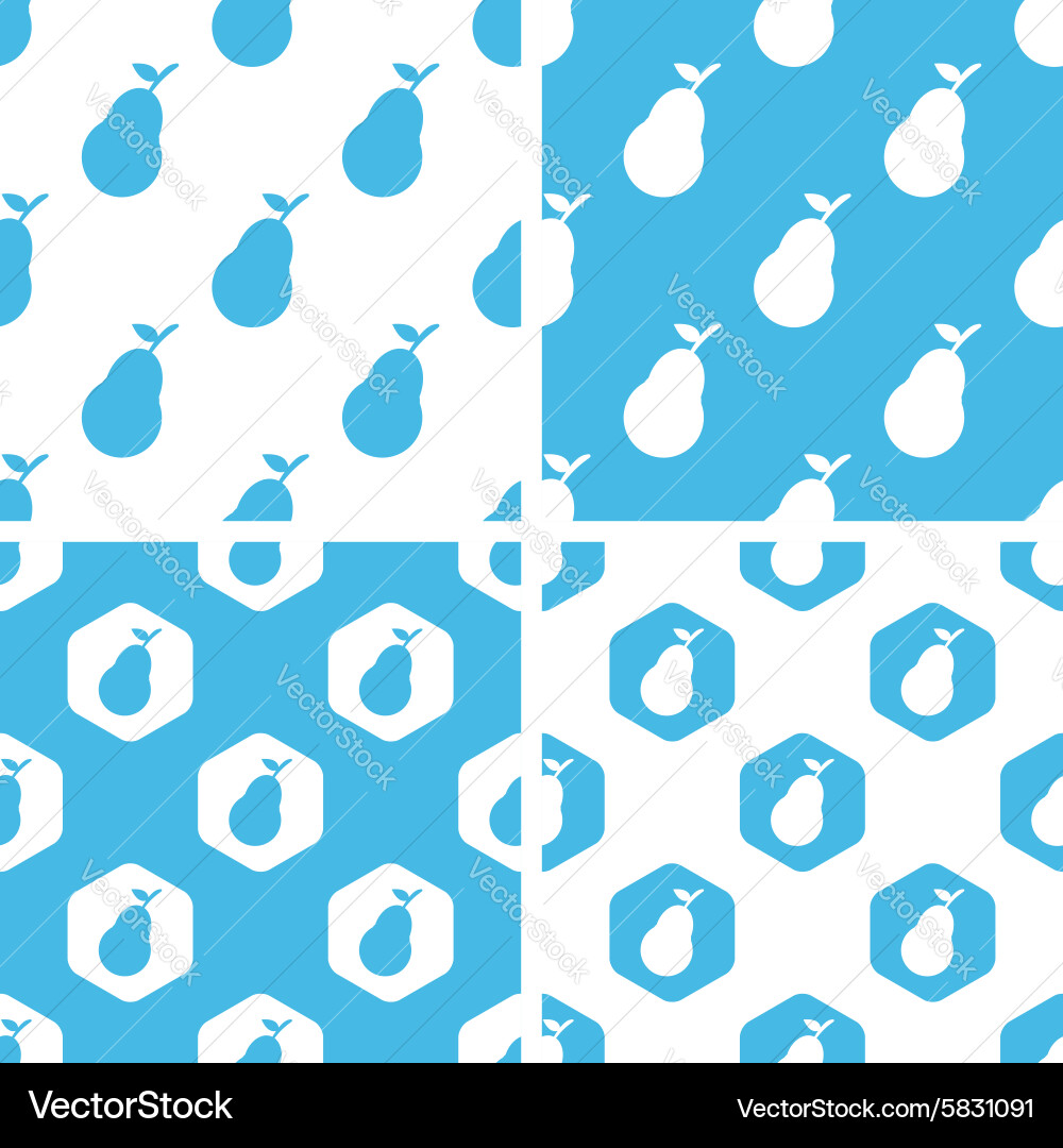 Pear patterns set Vector Image