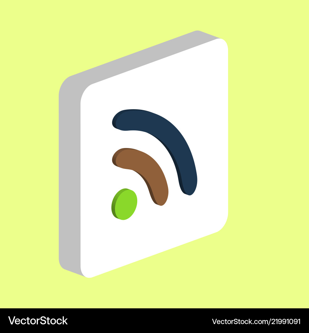 Podcast rss computer symbol vector image
