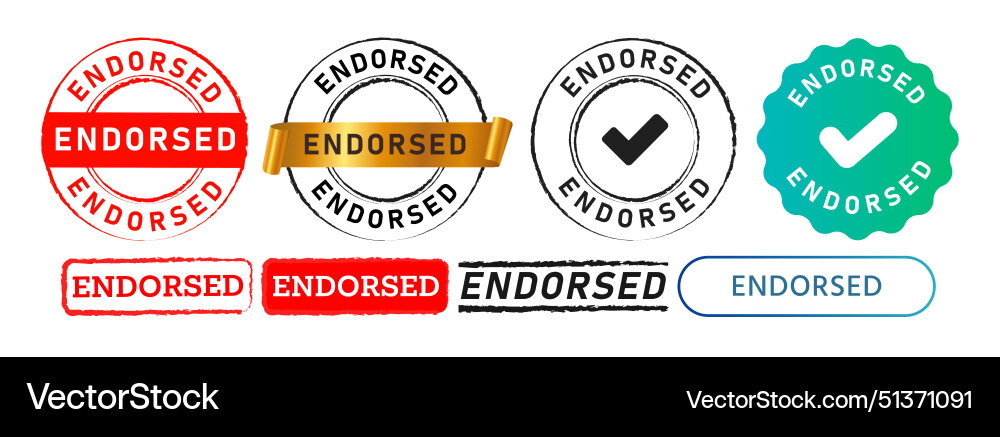 Rubber Stamp Endorsement Seal Vector Image