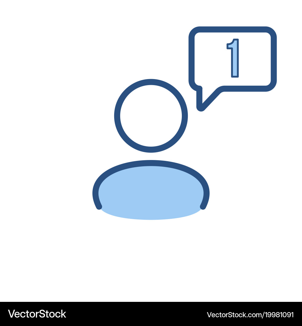 Speech bubble user icon communication Vector Image