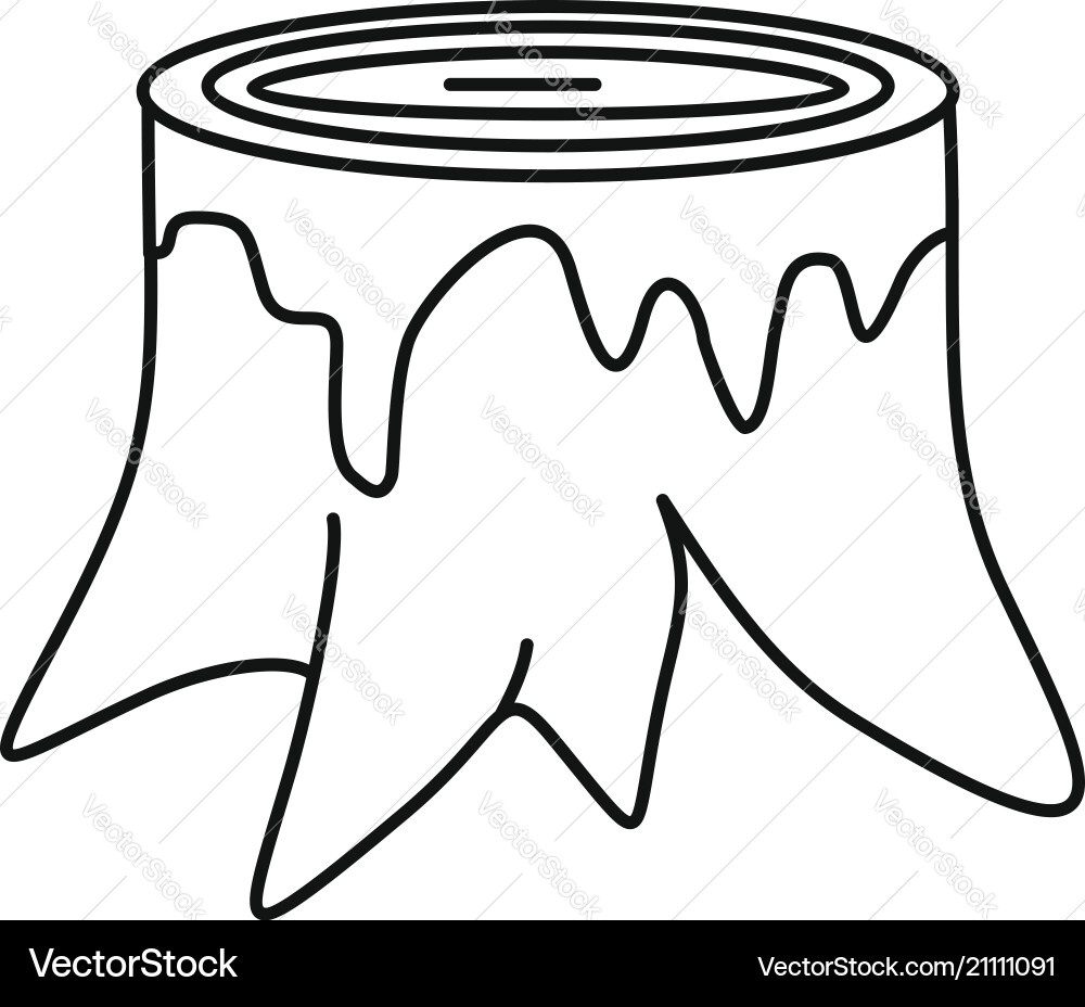 Tree trunk icon outline style Tree trunk icon outline style vector image