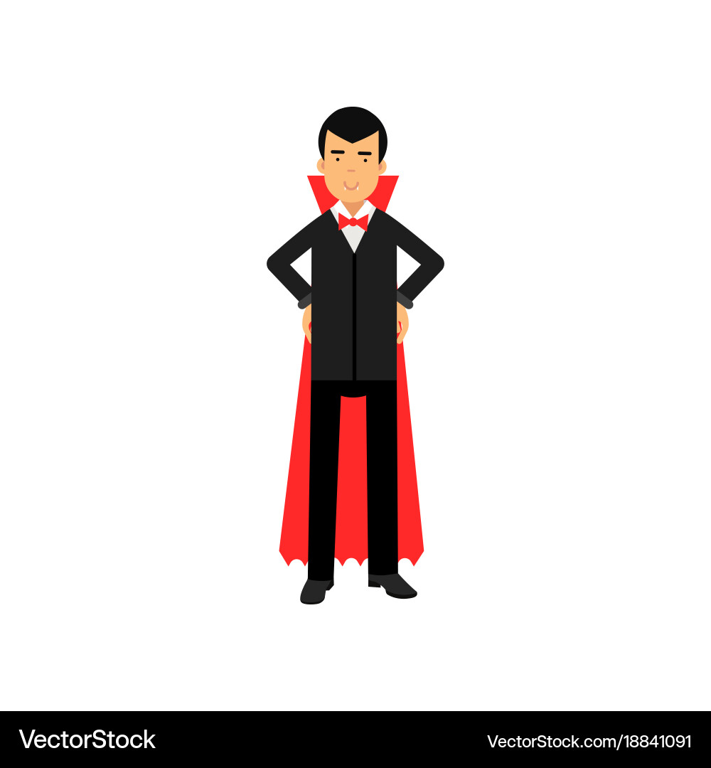 Vampire character posing with hands on a hip Vector Image