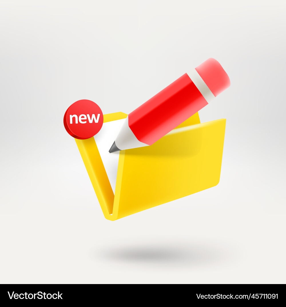 Writing a new message concept 3d icon isolated Writing a new message concept 3d icon isolated vector image