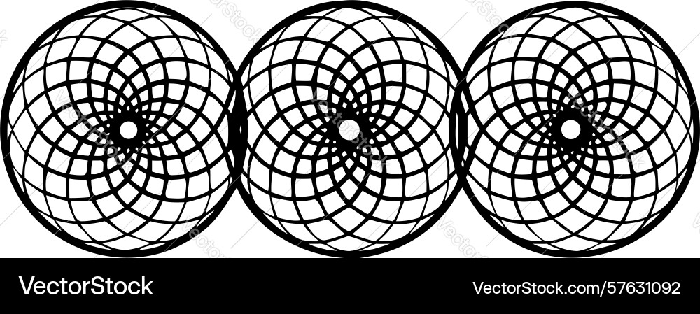 Abstract concentric swirl patterns optical vector image
