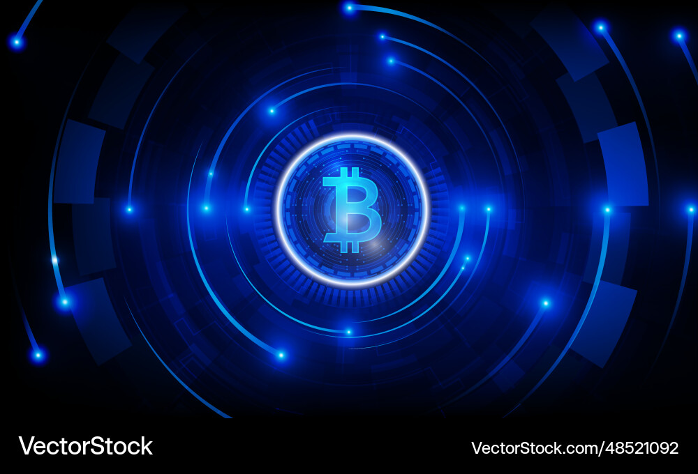 Abstract technical graph of bitcoin in futuristic Abstract technical graph of bitcoin in futuristic vector image