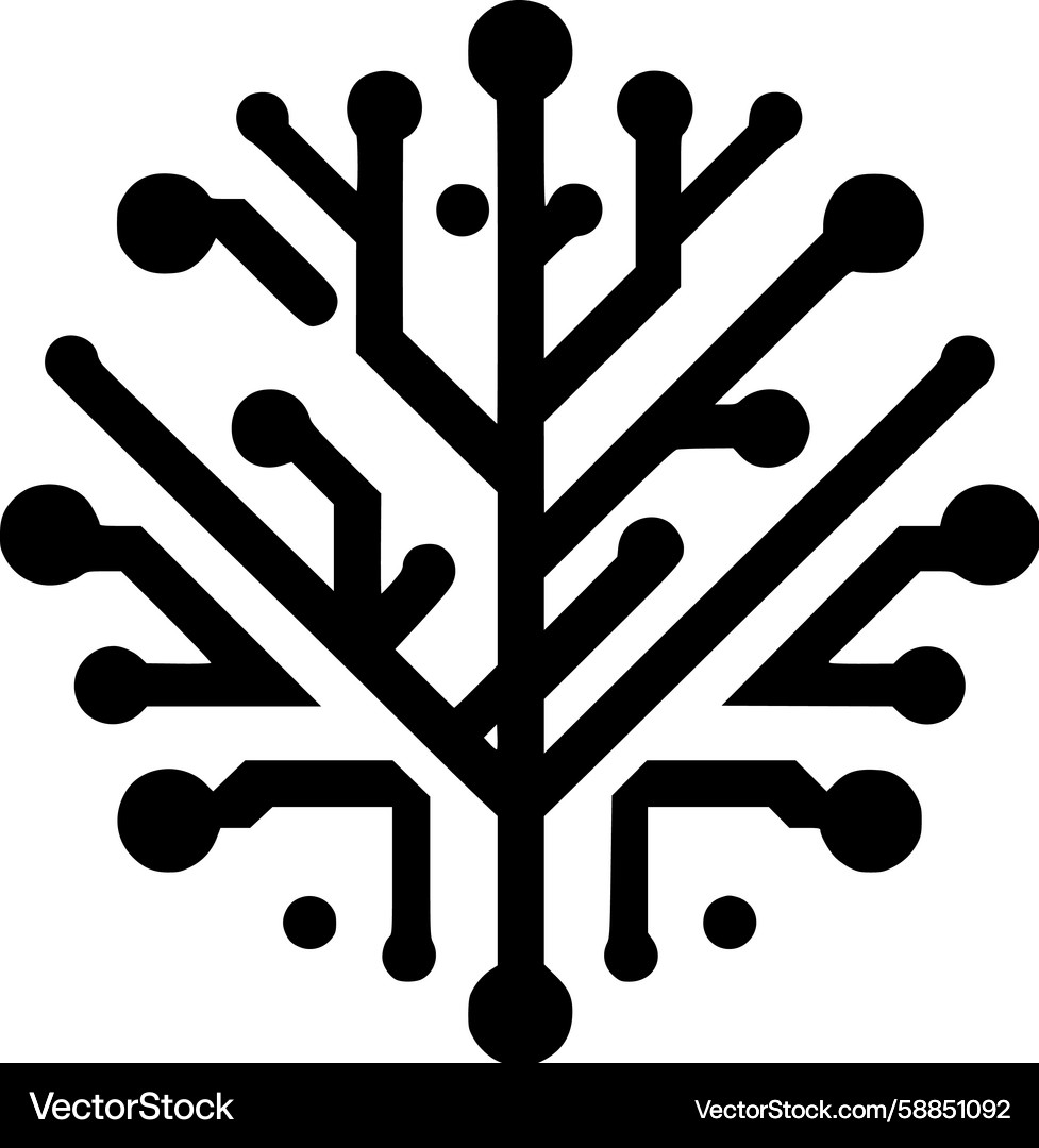 Binary Tree Network Icon Vector Image