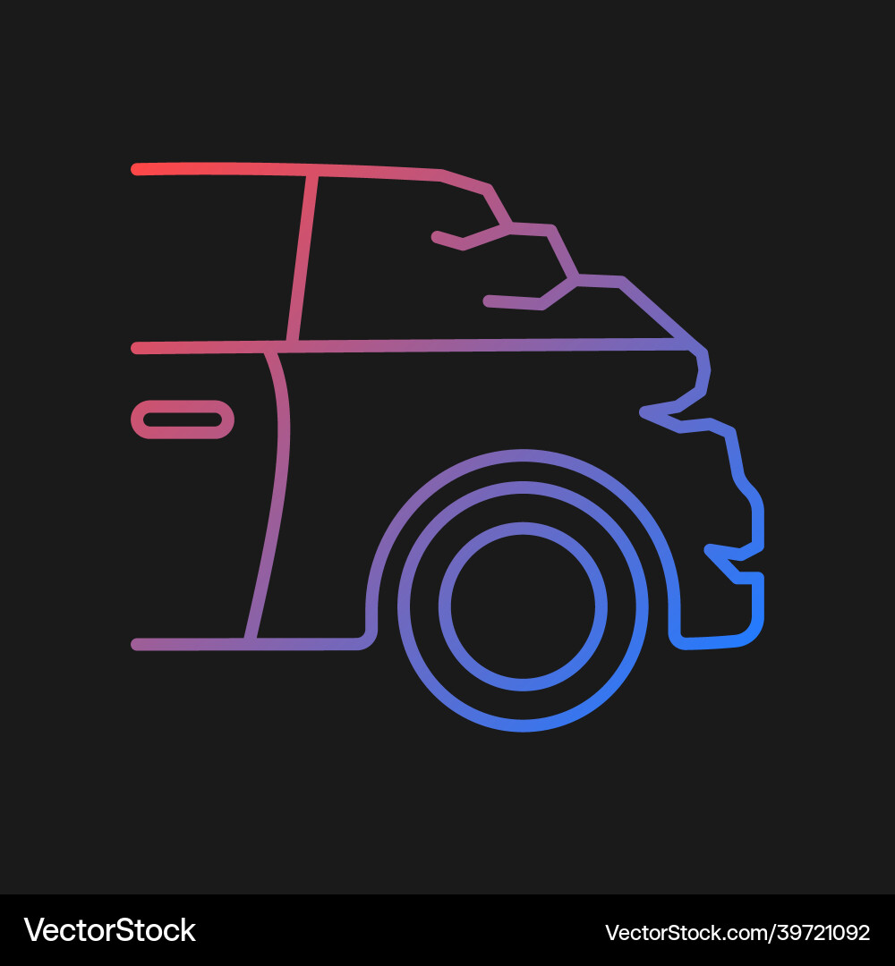 Broken boot gradient icon for dark theme Vector Image