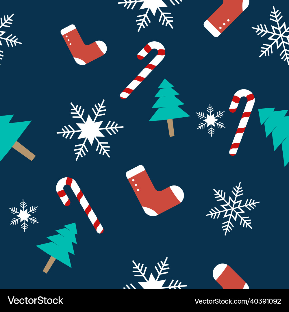 Christmas theme repeat pattern created Christmas theme repeat pattern created vector image