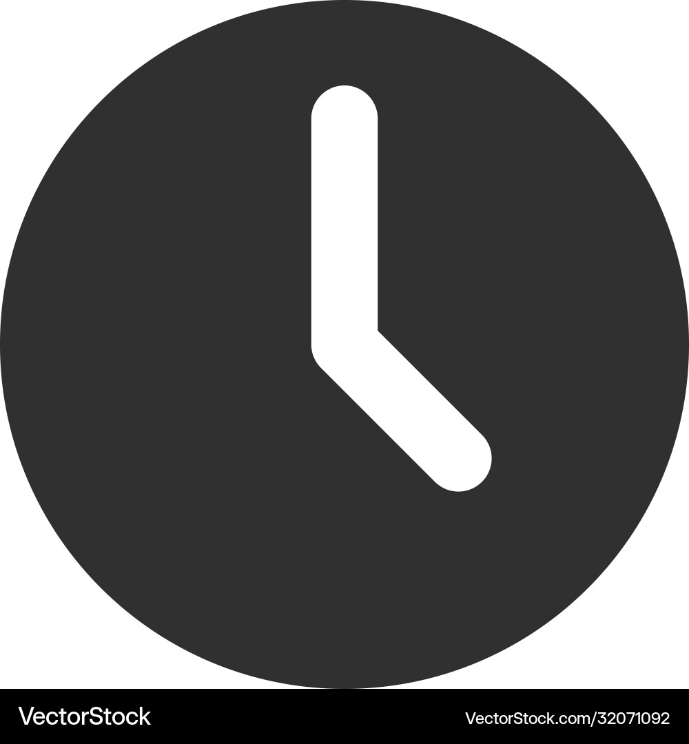 Clock - time icon design template Vector Image