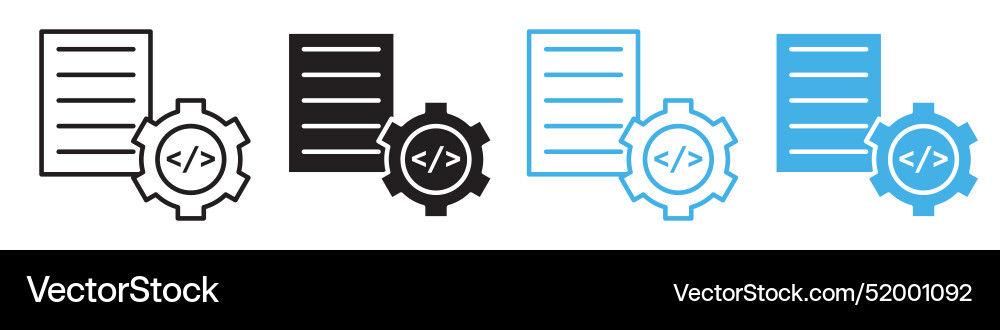 Code Optimierung Icon Line Art Code Optimierung Icon Line Art vektorbild