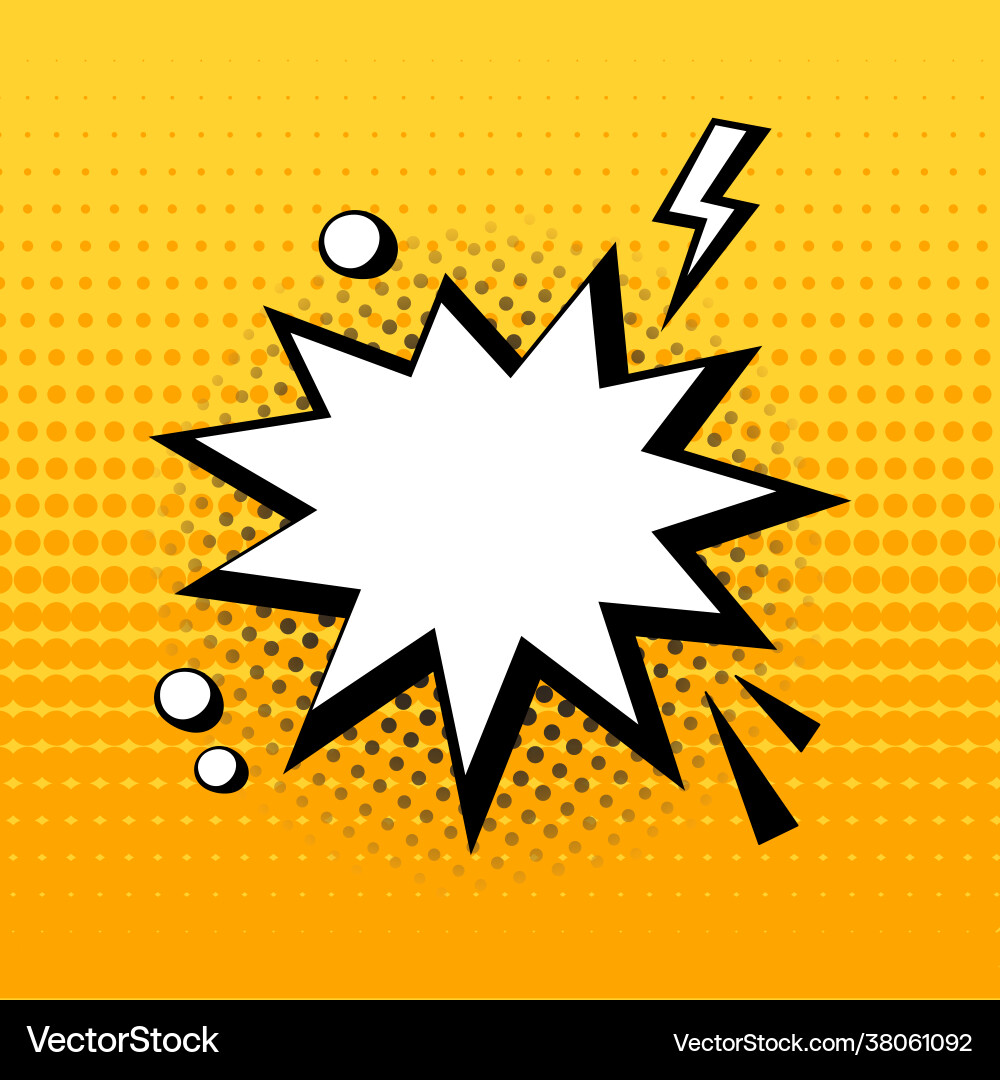 Comic speech bubble with lightning cartoon cloud Comic speech bubble with lightning cartoon cloud vector image
