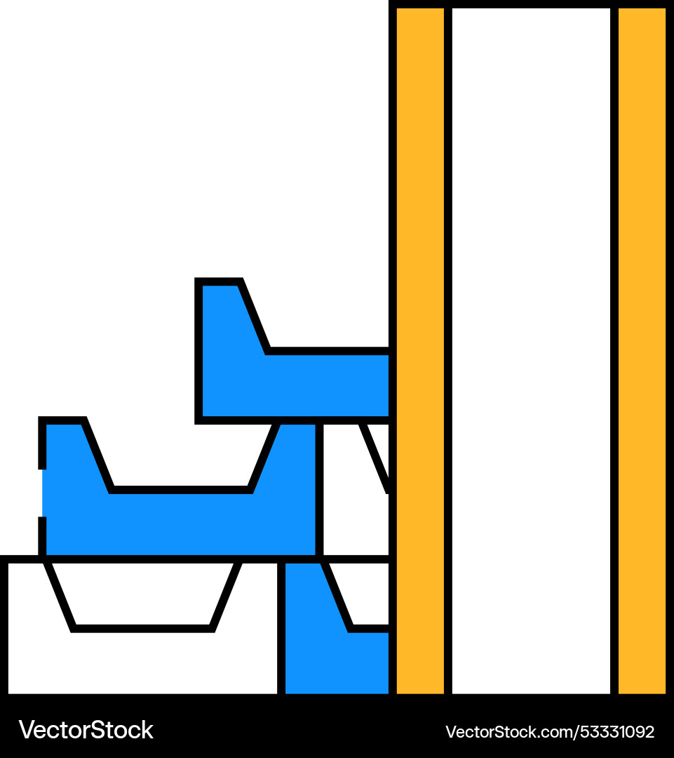 Draining system building material icon color Vector Image