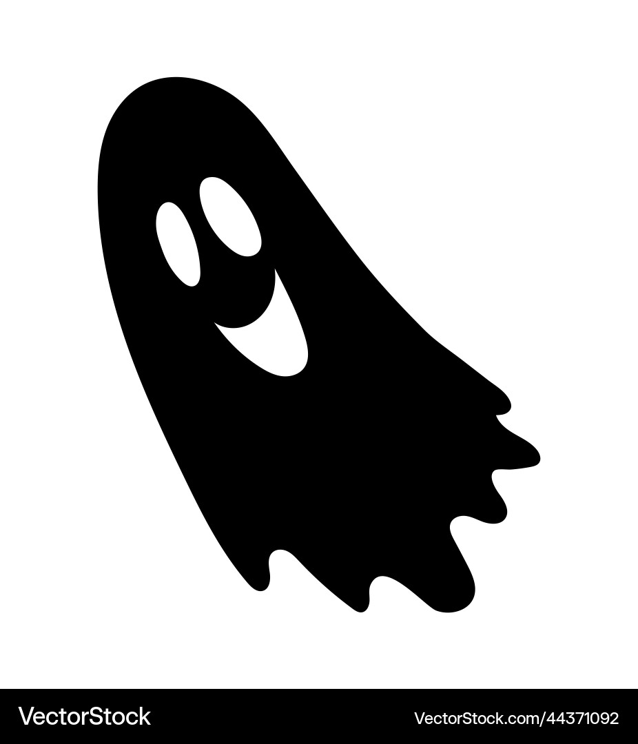Halloween ghost silhouette Halloween ghost silhouette vector image