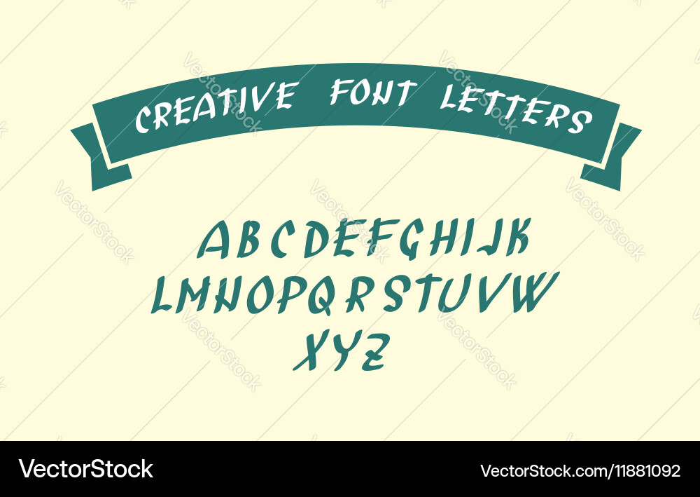 Handwritten font character symbols Vector Image