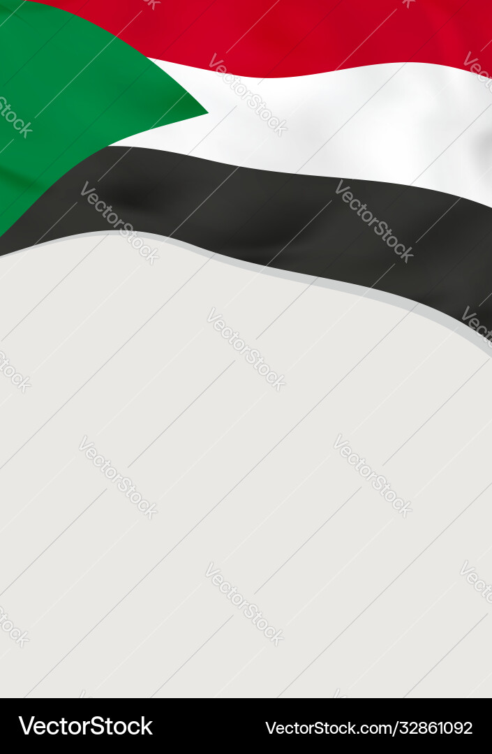 Leaflet design with flag sudan template Leaflet design with flag sudan template vector image