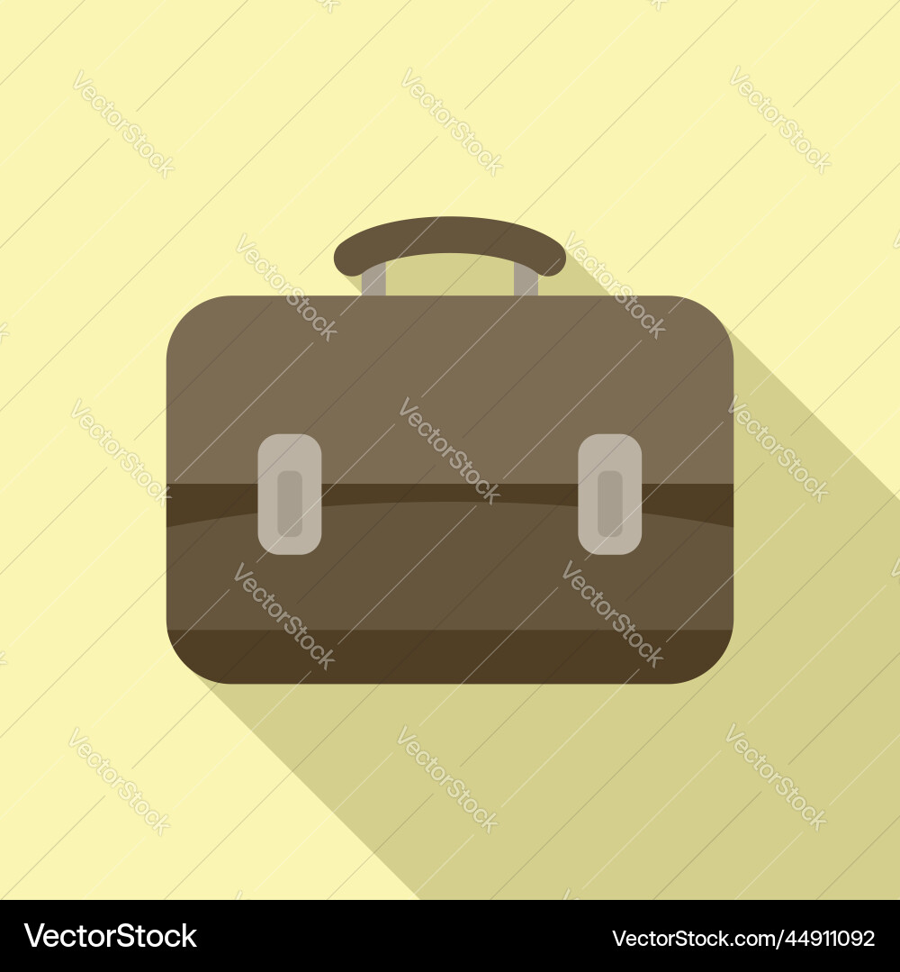 Office bag icon flat computer interface Vector Image