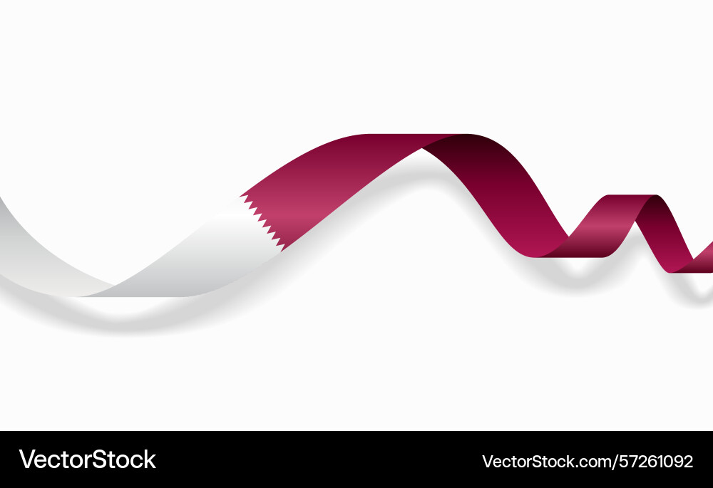 Qatari flag wavy abstract background Qatari flag wavy abstract background vector image