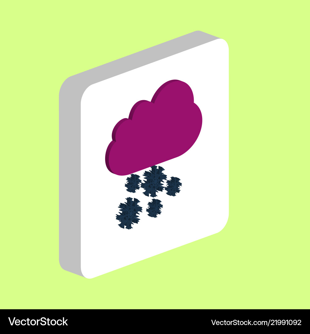 Snowfall cloud computer symbol Snowfall cloud computer symbol vector image