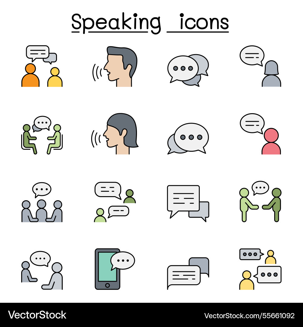 Talk speech discussion dialog speaking chat Talk speech discussion dialog speaking chat vector image