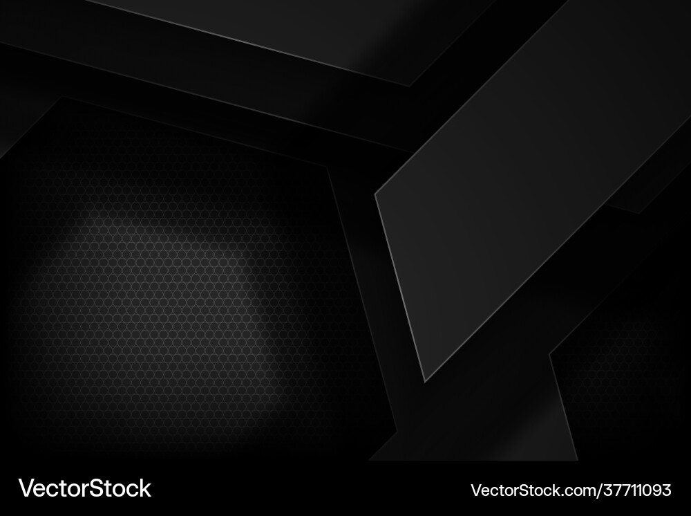 Black abstract background with overlapping Black abstract background with overlapping Vector Image