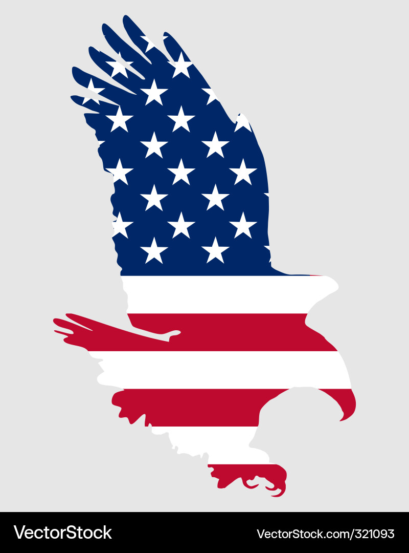 Bold American Eagle Silhouette vector image