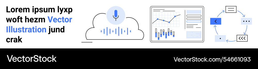Cloud computing and business analytics data Cloud computing and business analytics data vector image