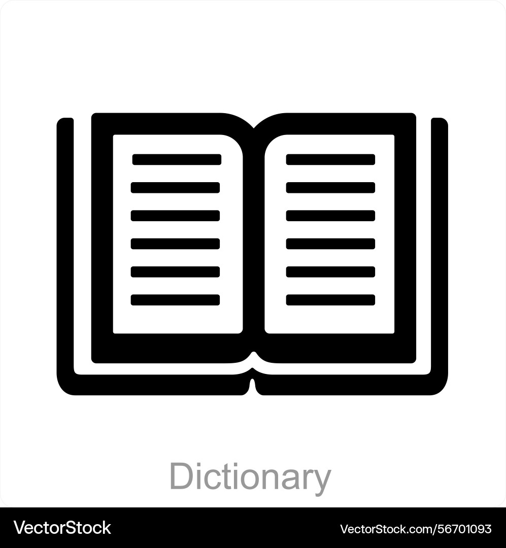 Dictionary and data icon concept Vector Image