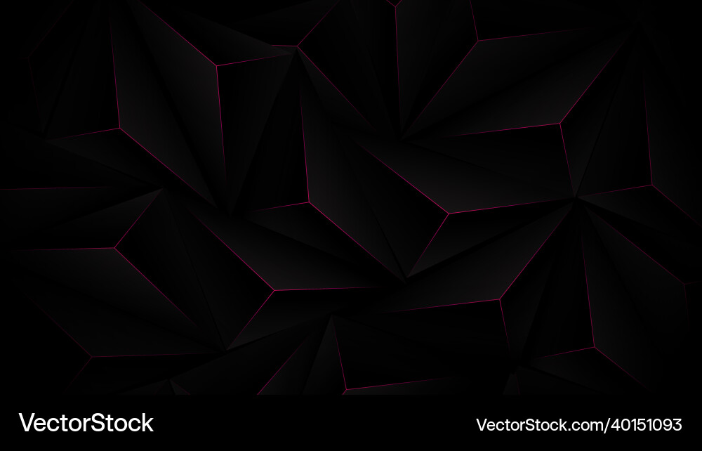 Dynamic Polygonal Black Background Royalty Free Vector Image