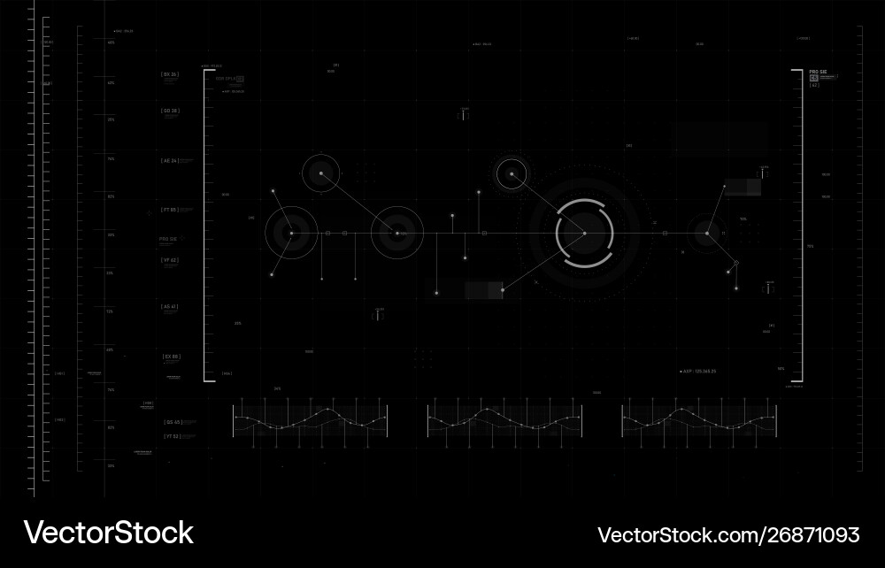 Futuristic UI Element - Cyber Display Vector Image