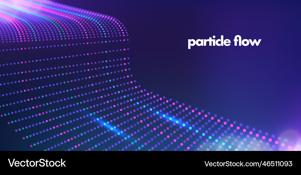 Particles dynamic line flow Particles dynamic line flow Vector Image