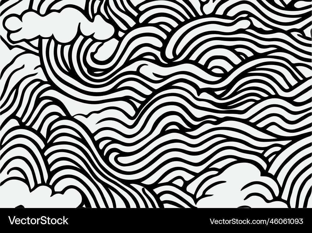 Seamless pattern with hand drawn wavy lines Seamless pattern with hand drawn wavy lines vector image