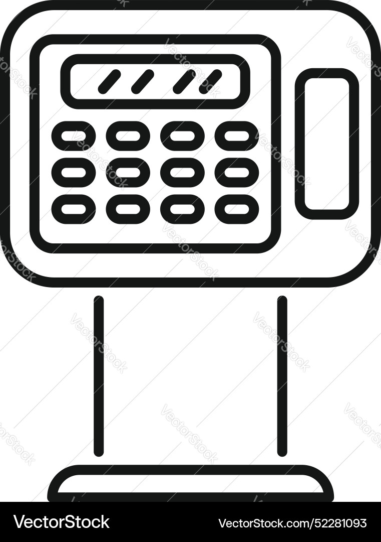 Security system control panel with keypad Security system control panel with keypad vector image