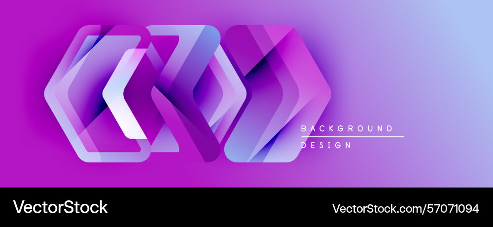 Abstract hexagon shapes overlap creating vibrant Abstract hexagon shapes overlap creating vibrant Vector Image