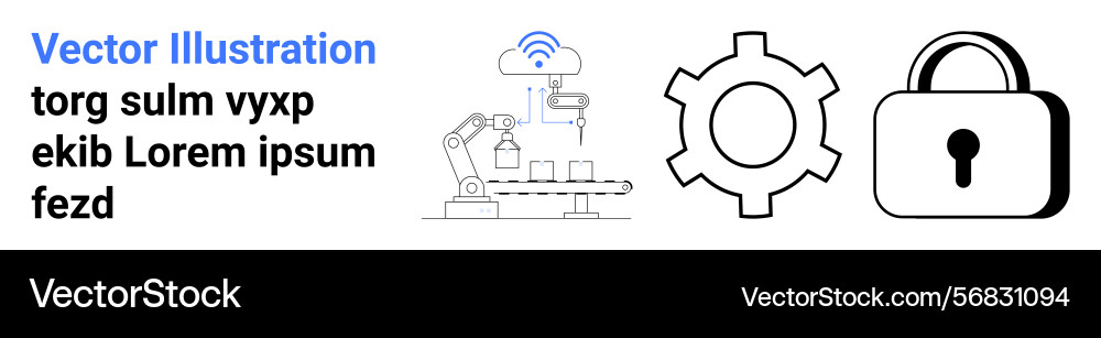 Automation settings and security concepts Automation settings and security concepts vector image