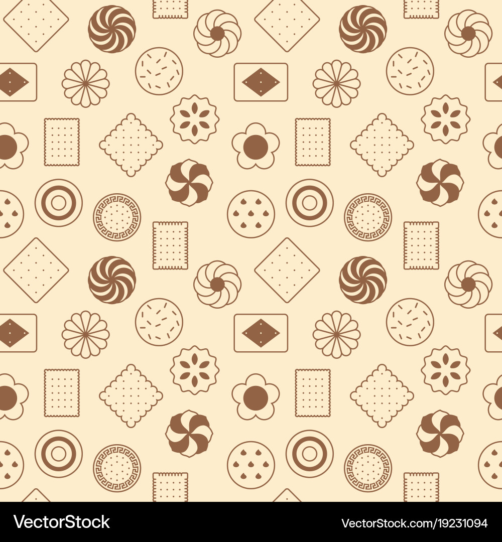 Cookie Pattern - Seamless Texture vector image
