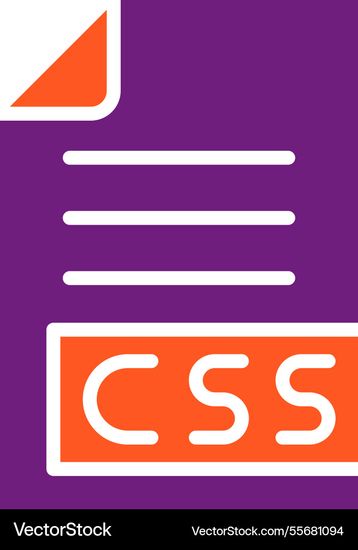 Css icon design vector image