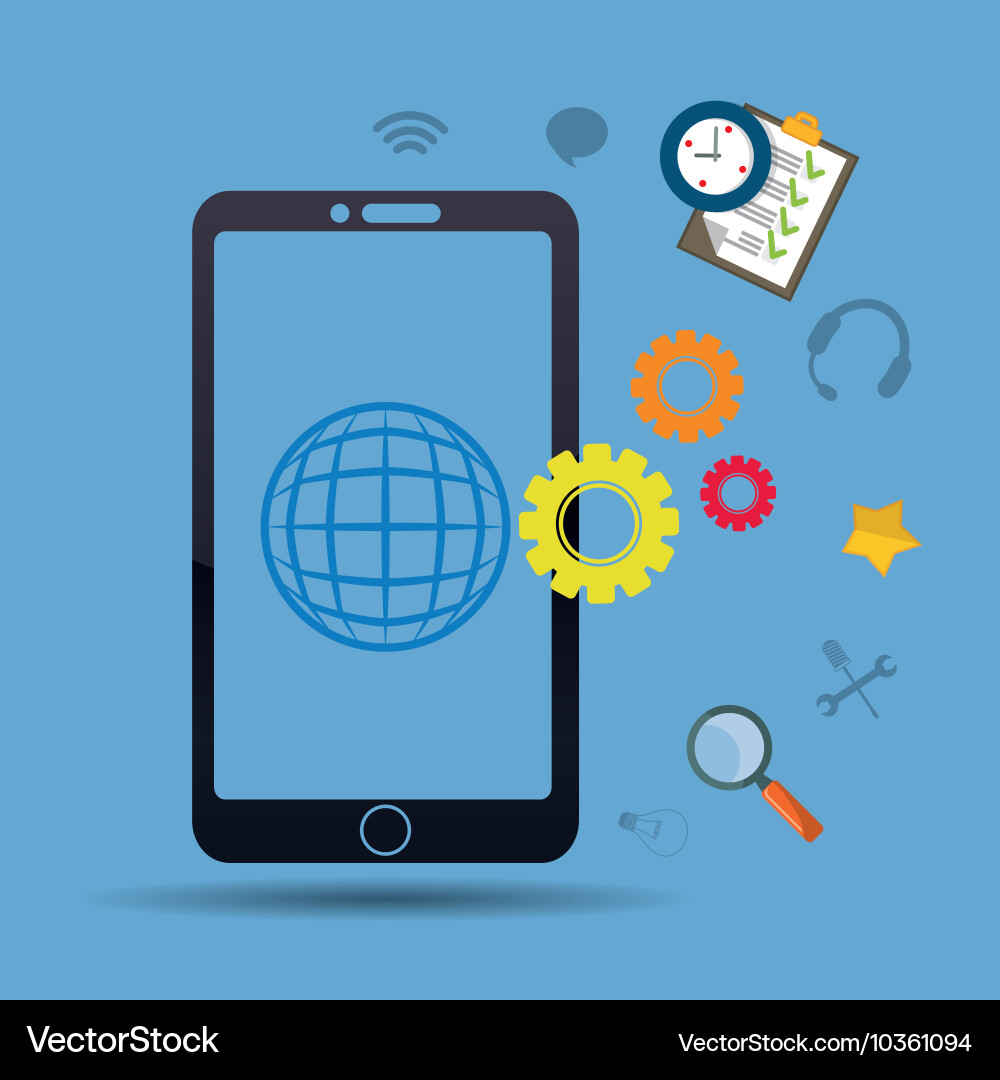 Customer service technical icon set vector image