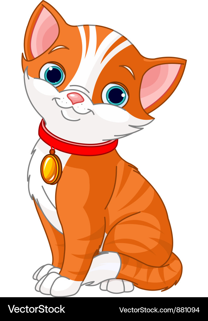 Cute cat Royalty Free Vector Image - VectorStock