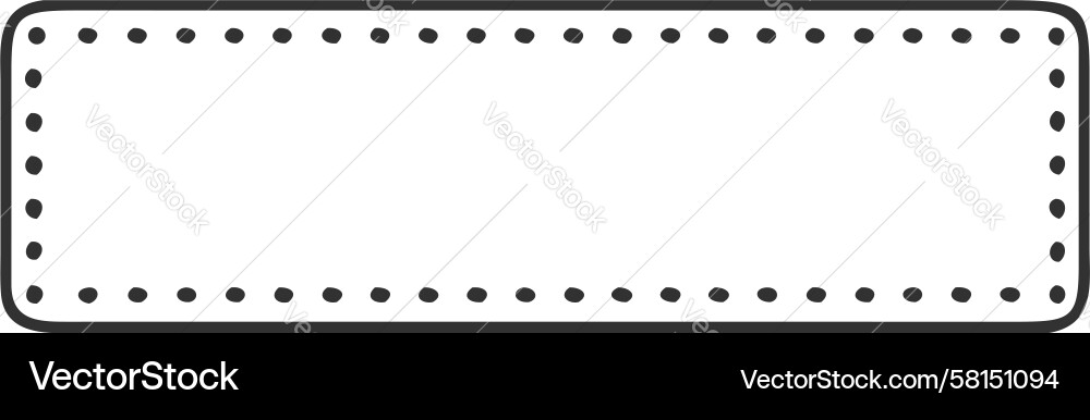 Dashed Rectangle Frame Vector Image