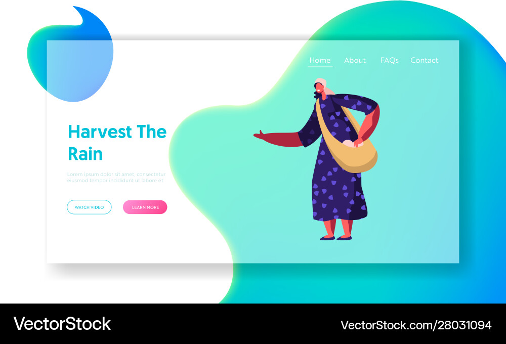 Female worker picking cotton on field website Female worker picking cotton on field website vector image