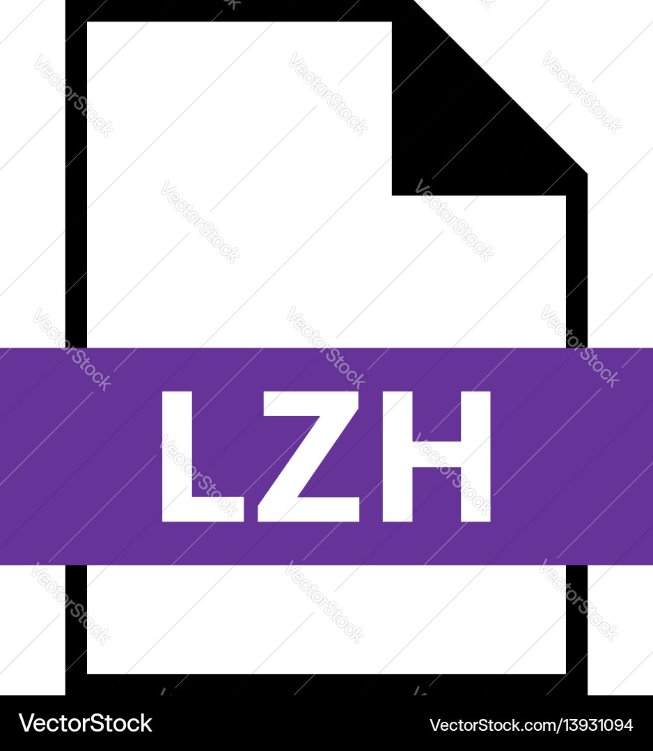 File name extension lzh type Vector Image