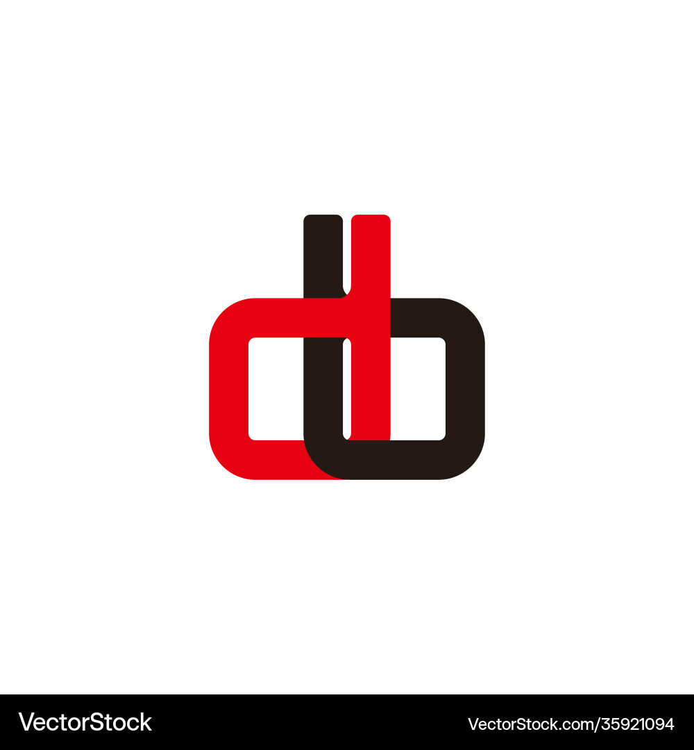 Linked DB Geometric Logo vector image
