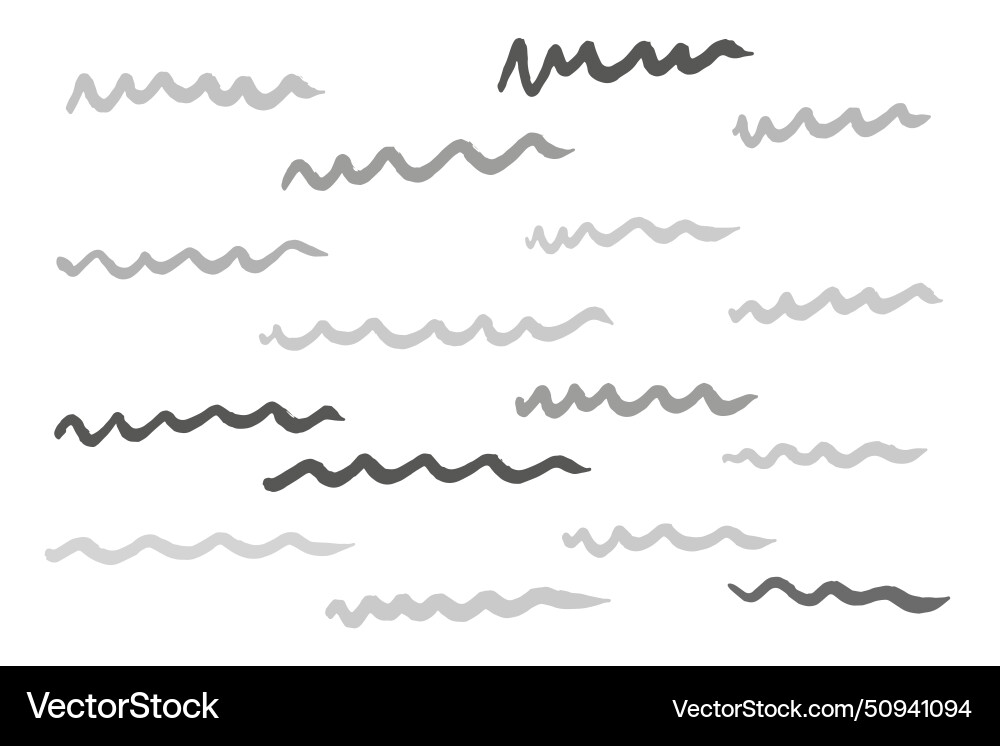 Monochrome wavy lines abstract pattern Vector Image